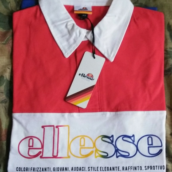 Ellesse Color Block Long Sleeve Red/white/Blue - Picture 8 of 8